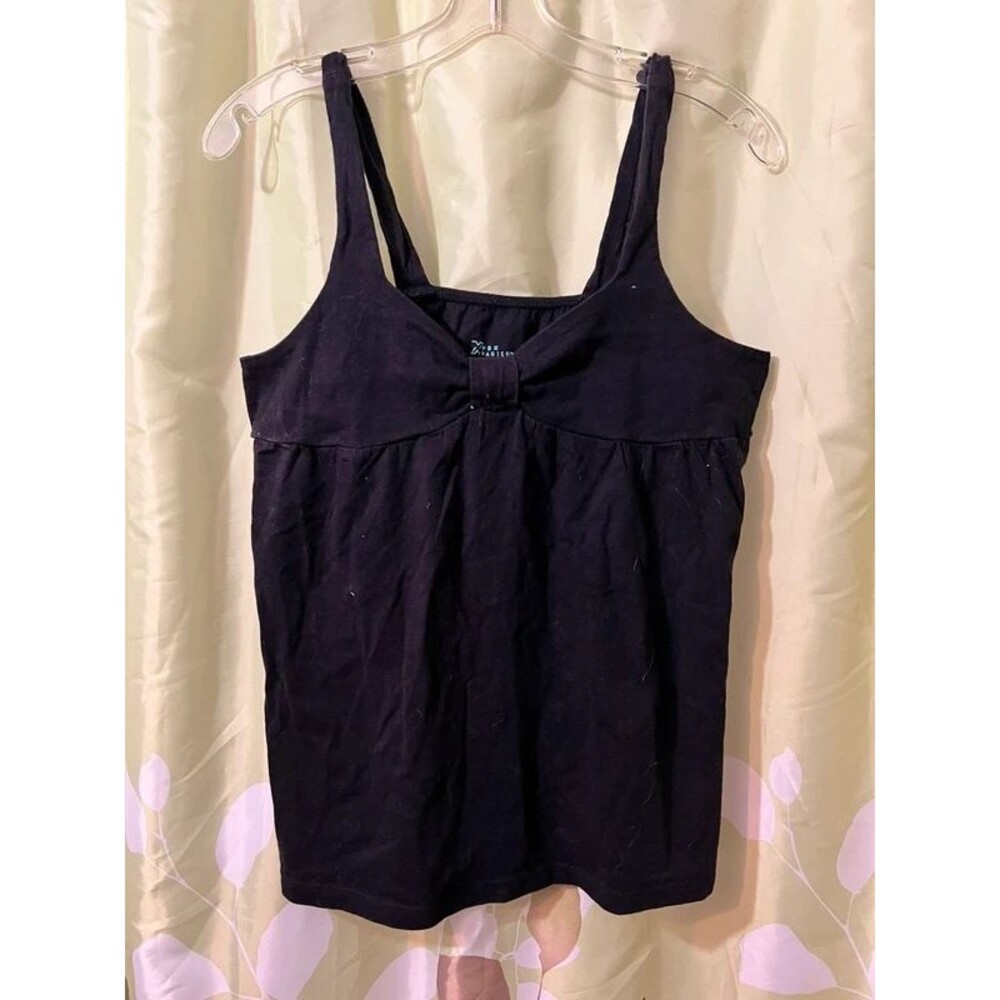 Bow black tank top cami